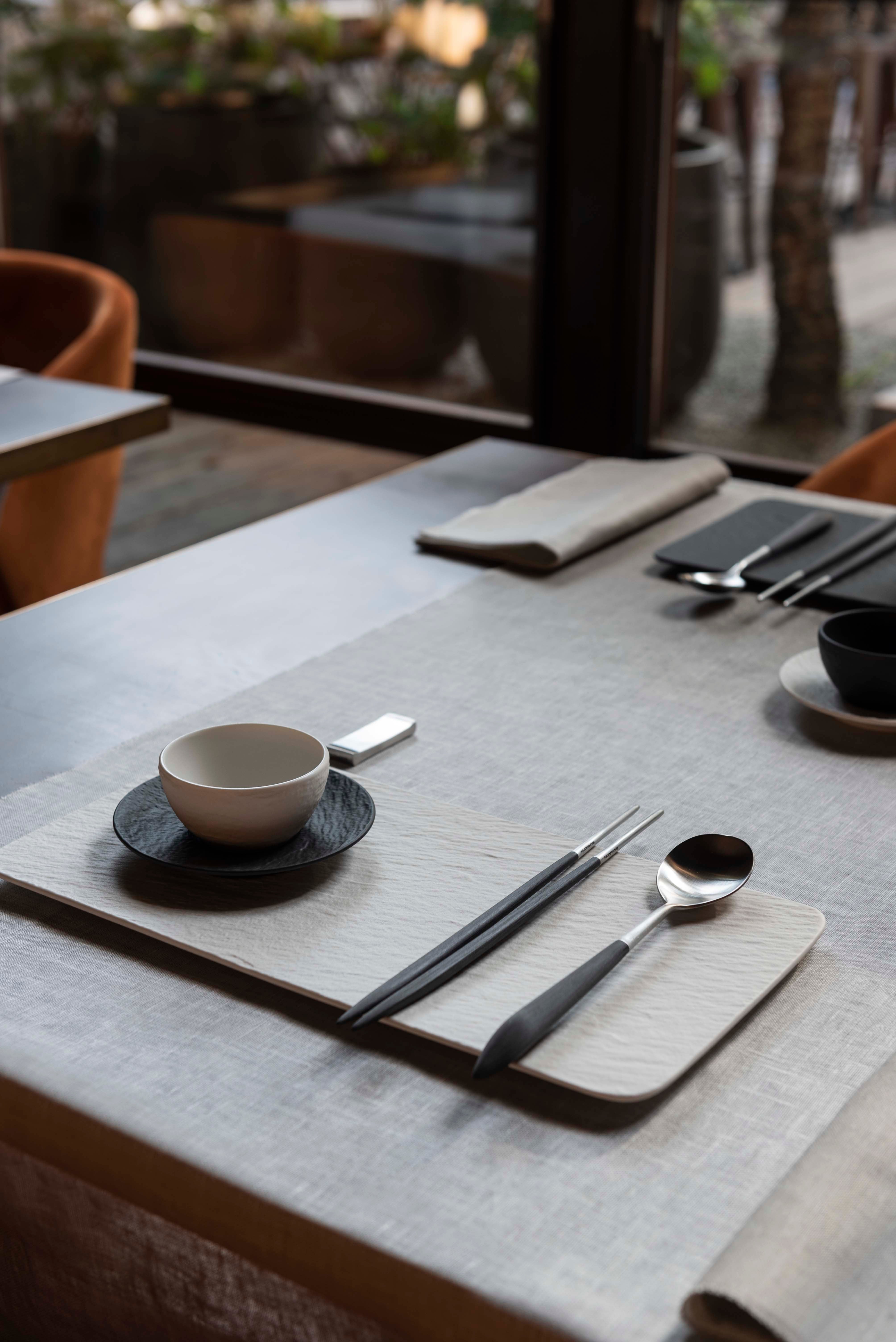 Ares Brushed Asian Rice Spoon Set, Black — Casa Bugatti