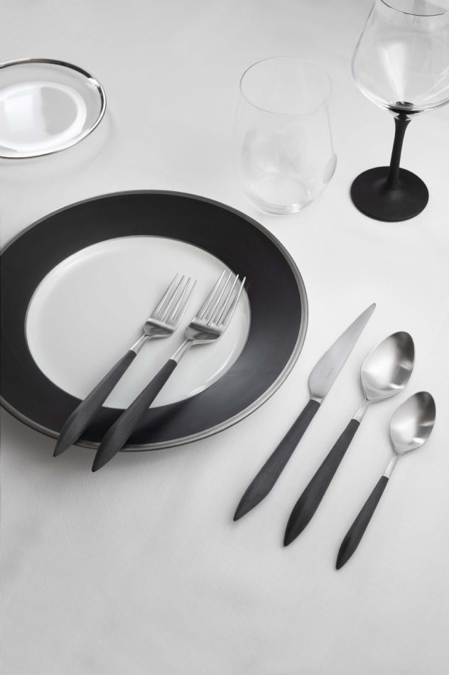 Ares Brushed Coffee Spoon Set, Black — Casa Bugatti