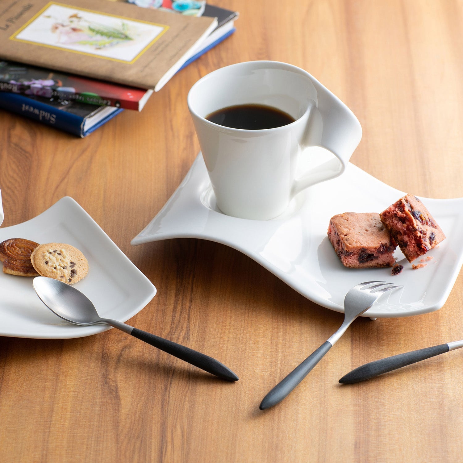 Ares Brushed Coffee Spoon Set, Black — Casa Bugatti