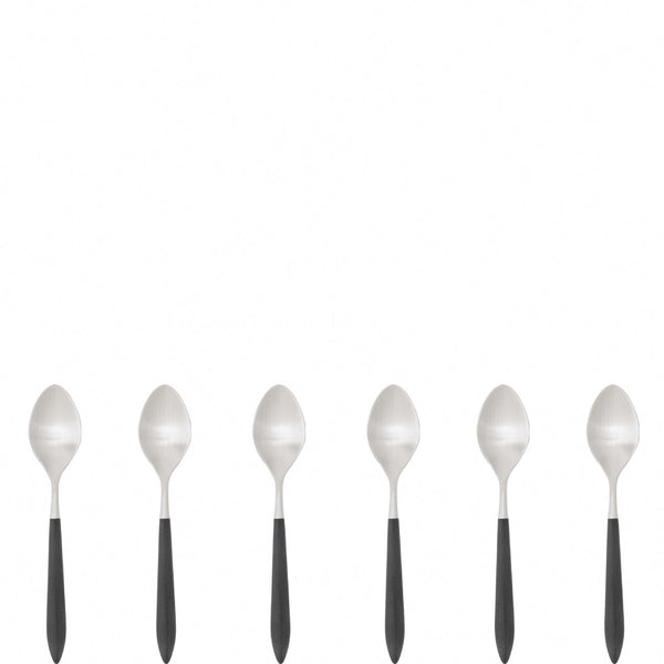 Ares Brushed Moka Spoon Set - Black-Casa Bugatti USA