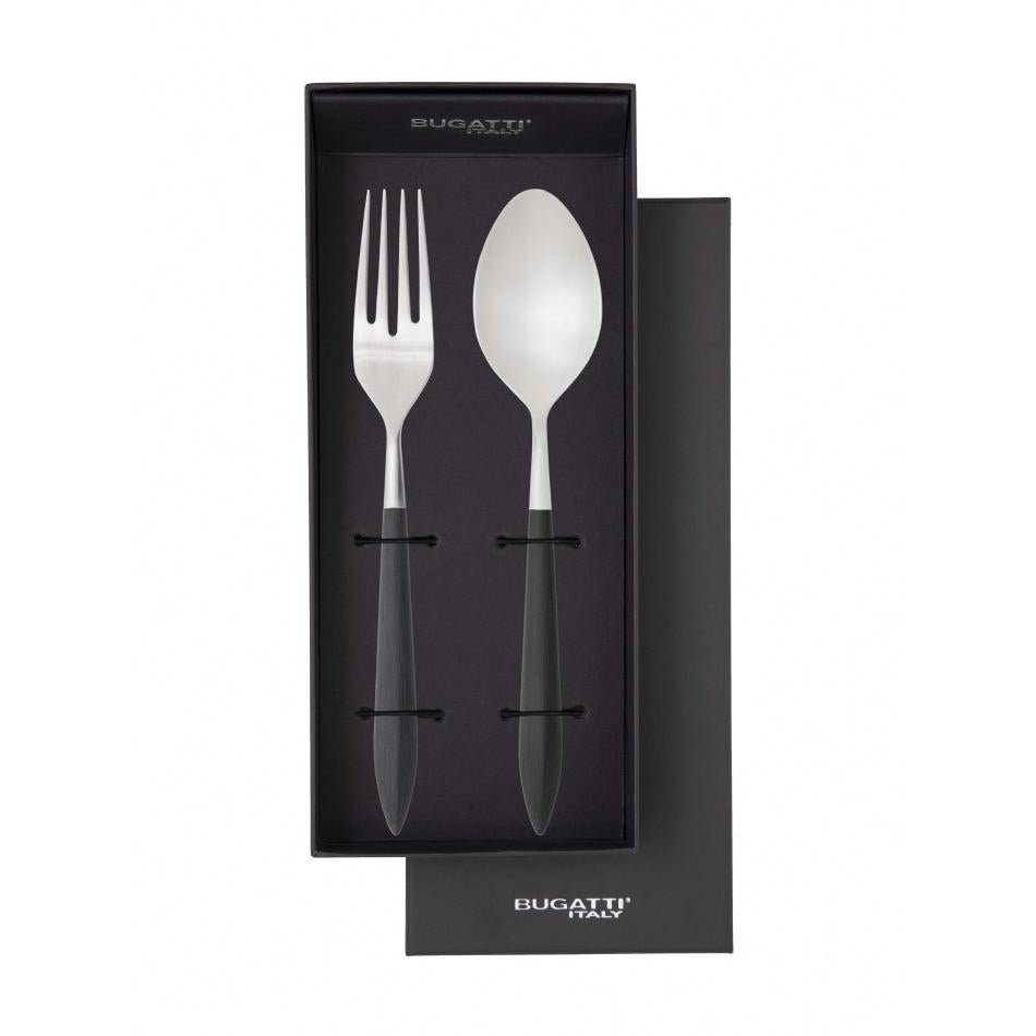 Ares Brushed 2 Piece Serving Set - Black-Casa Bugatti USA