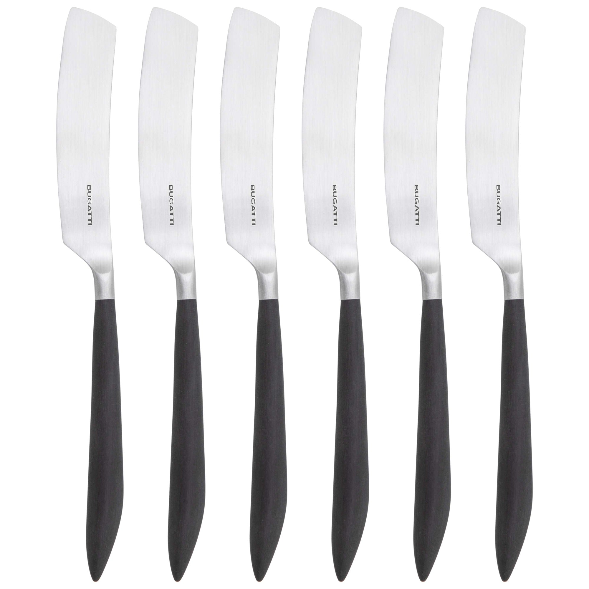 Ares Brushed Butter Knife Set, Black — Casa Bugatti