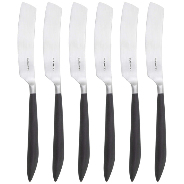 Ares Brushed Butter Knife Set, Black — Casa Bugatti