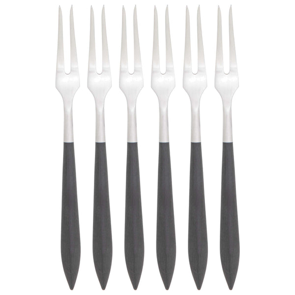 Ares Brushed Escargot Fork Set - Black-Casa Bugatti USA