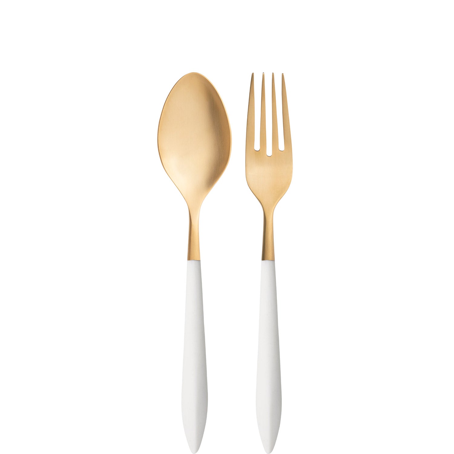 Ares Gold 2 Piece Serving Set - White-Casa Bugatti USA