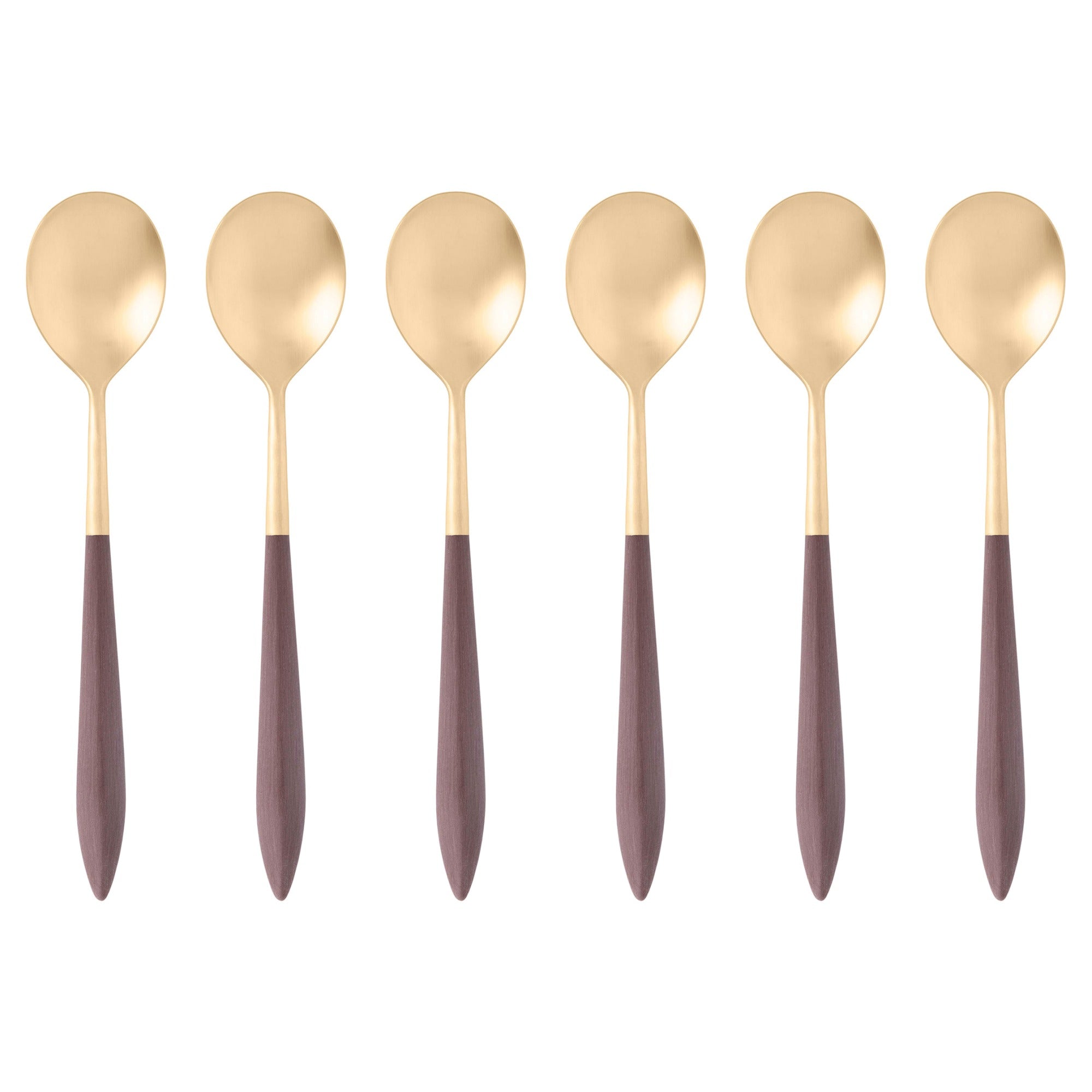 Ares Gold Asian Rice Spoon Set, Brown — Casa Bugatti