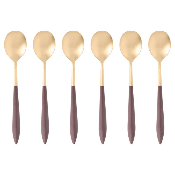 Ares Gold Asian Rice Spoon Set, Brown — Casa Bugatti
