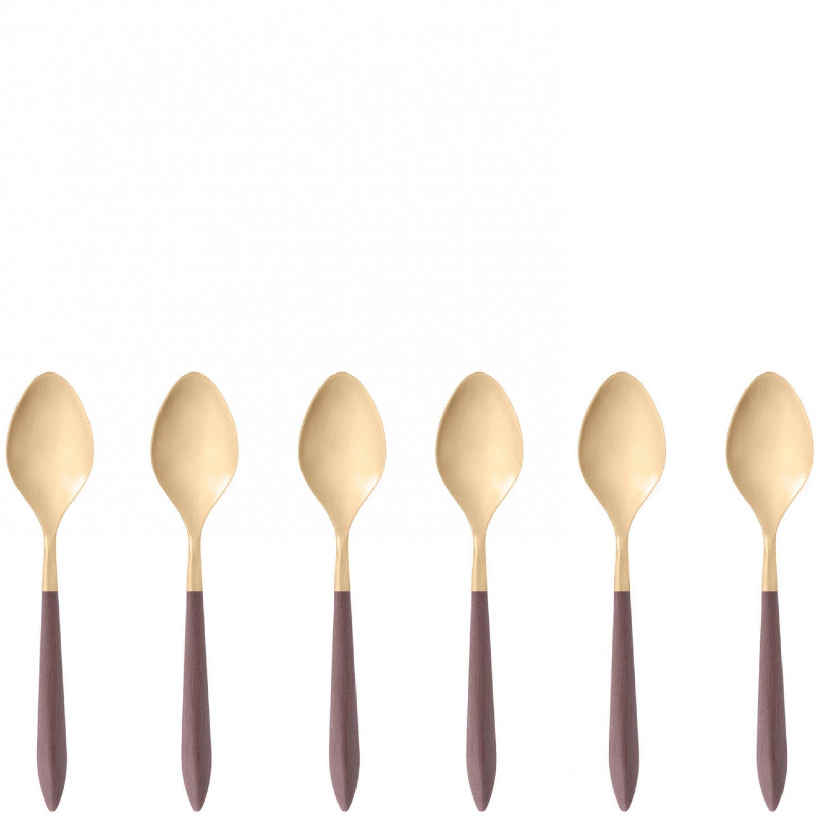 Ares Gold Coffee Spoon Set, Brown — Casa Bugatti