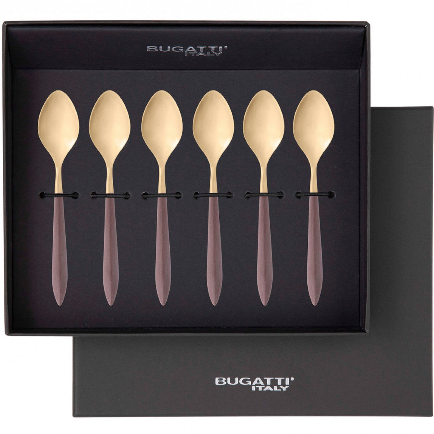 Ares Gold Moka Spoon Set, Brown — Casa Bugatti