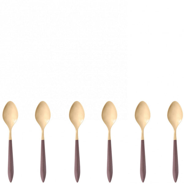 Ares Gold Moka Spoon Set, Brown — Casa Bugatti