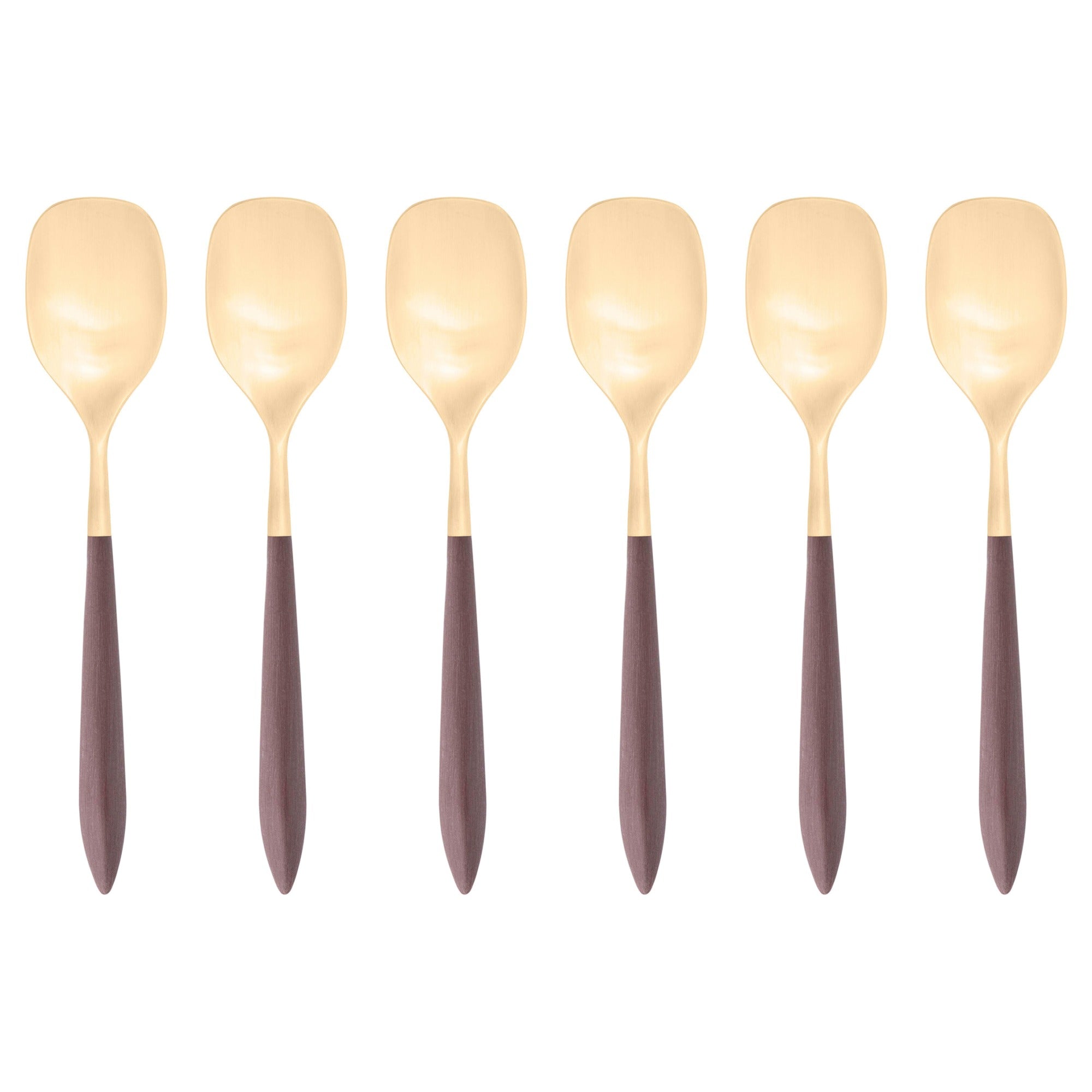 Ares Gold Ice Cream Spoon Set, Brown — Casa Bugatti
