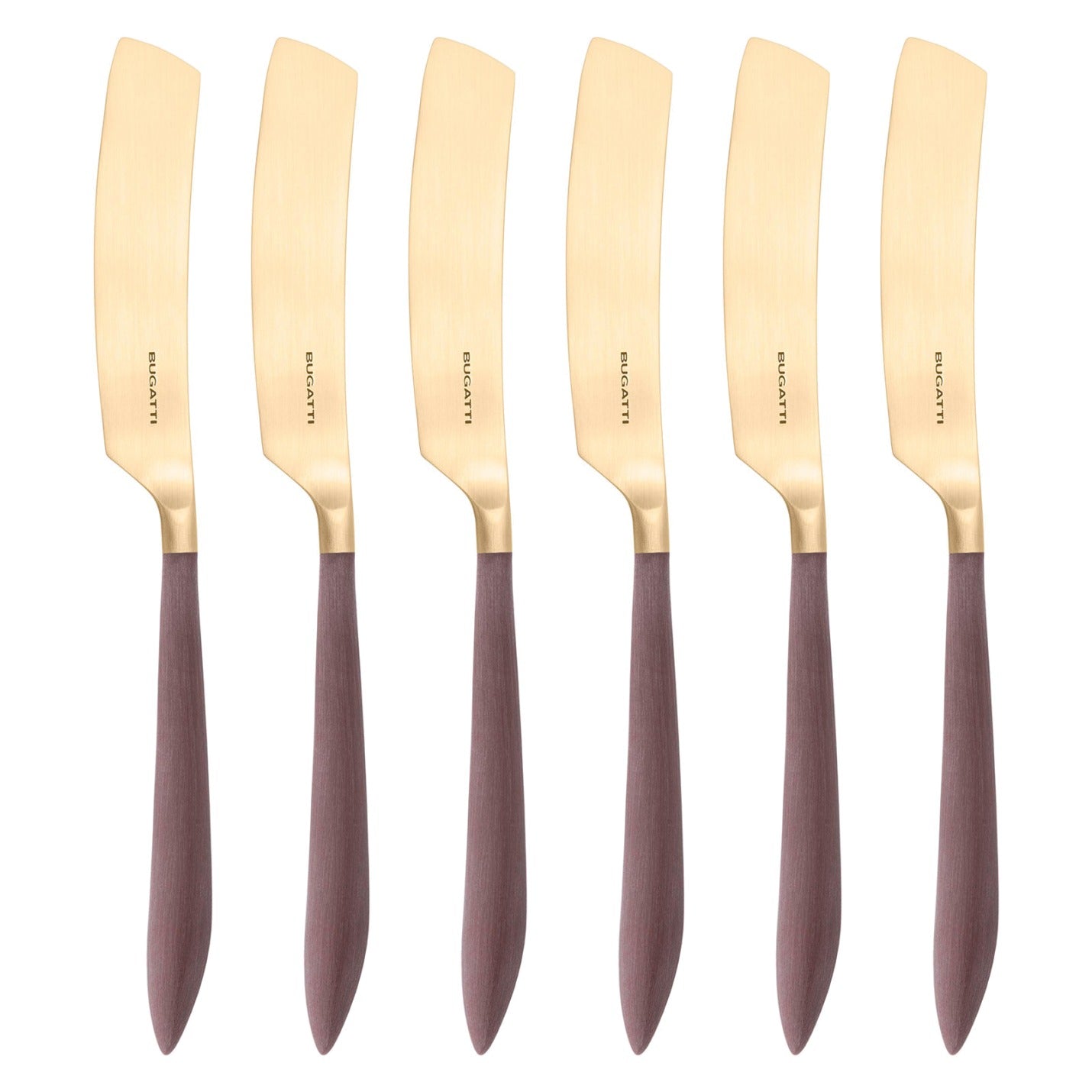 Ares Gold Butter Knife Set, Brown — Casa Bugatti