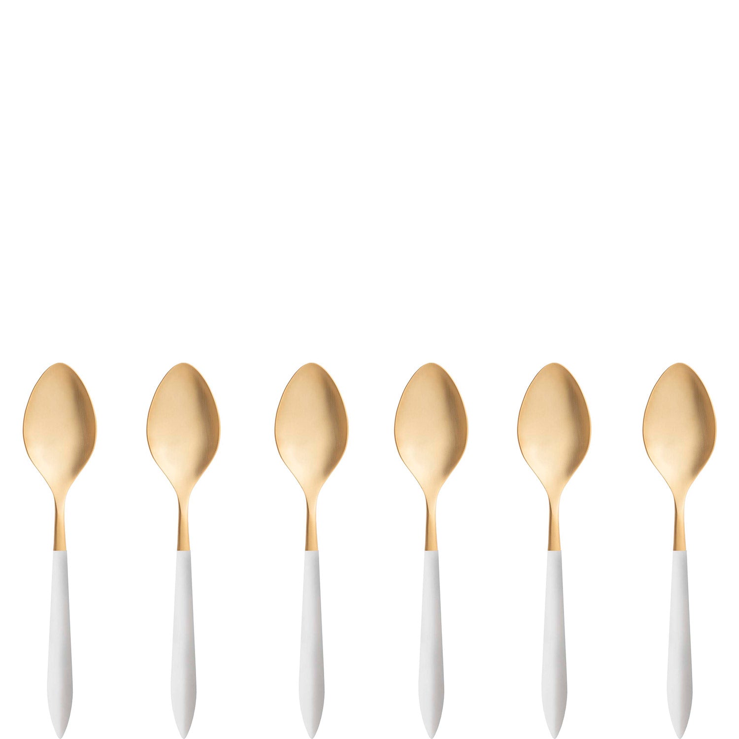 Ares Gold Coffee Spoon Set - Ivory