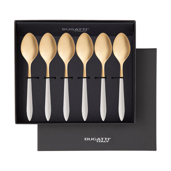 Ares Gold Coffee Spoon Set - Ivory