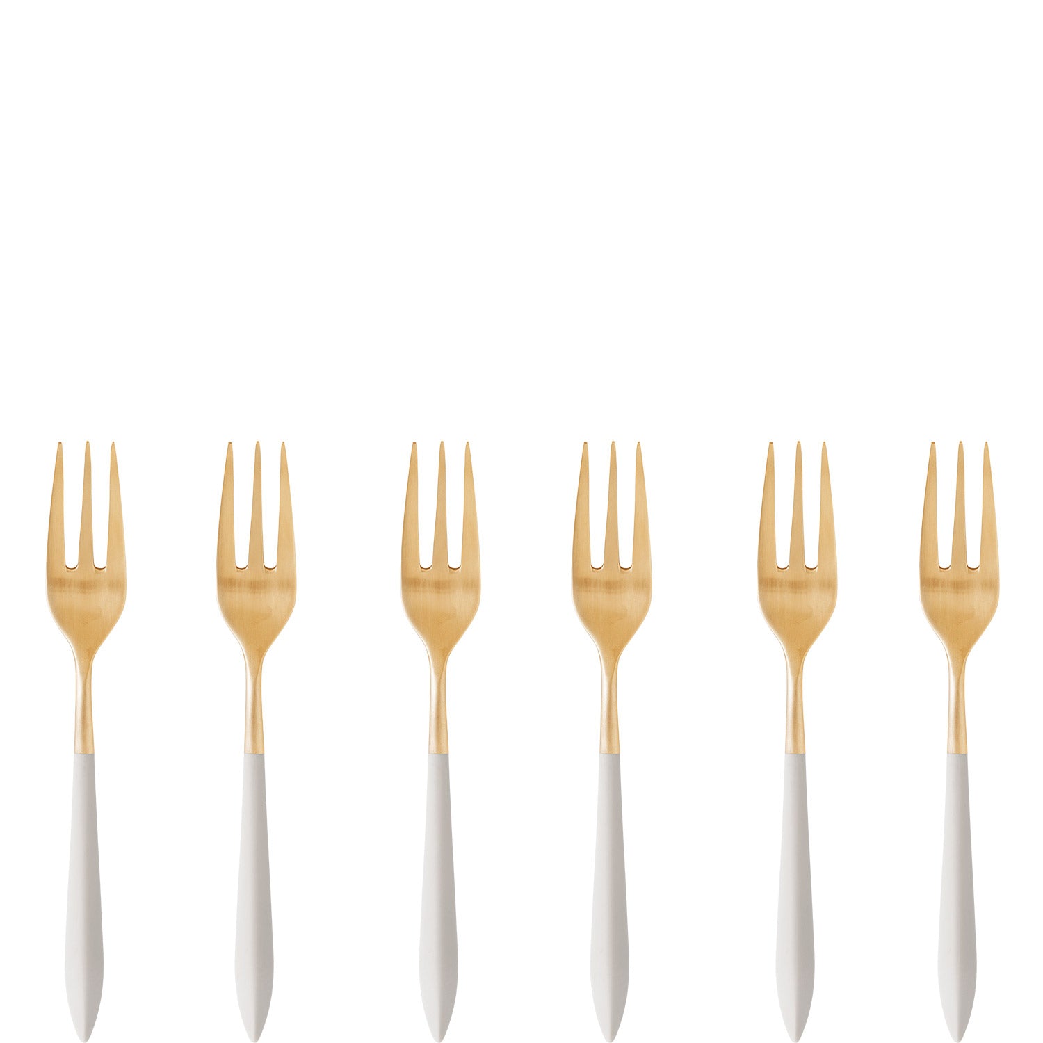 Ares Gold Cocktail / Cake Fork Set - Ivory-Casa Bugatti USA