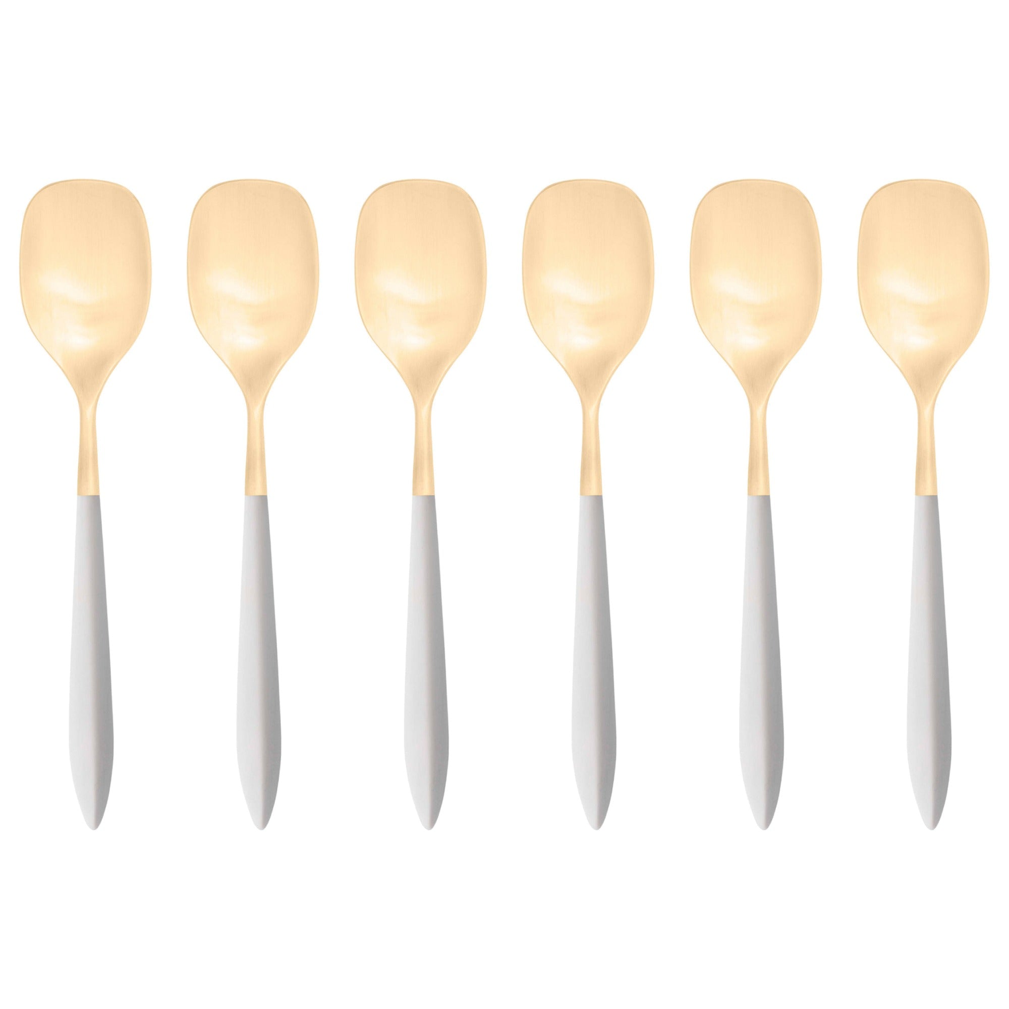 Ares Gold Ice Cream Spoon Set, Ivory — Casa Bugatti