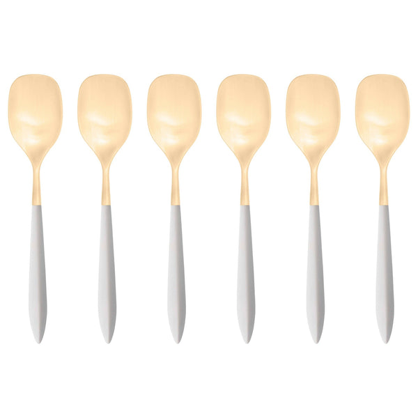 Ares Gold Ice Cream Spoon Set, Ivory — Casa Bugatti