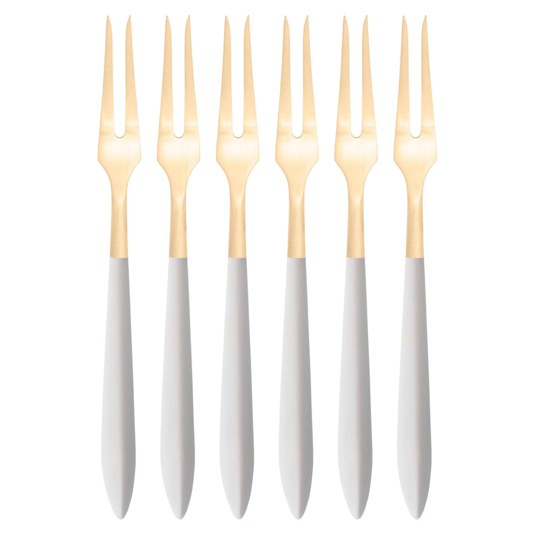 Ares Gold Escargot Fork Set, Ivory — Casa Bugatti