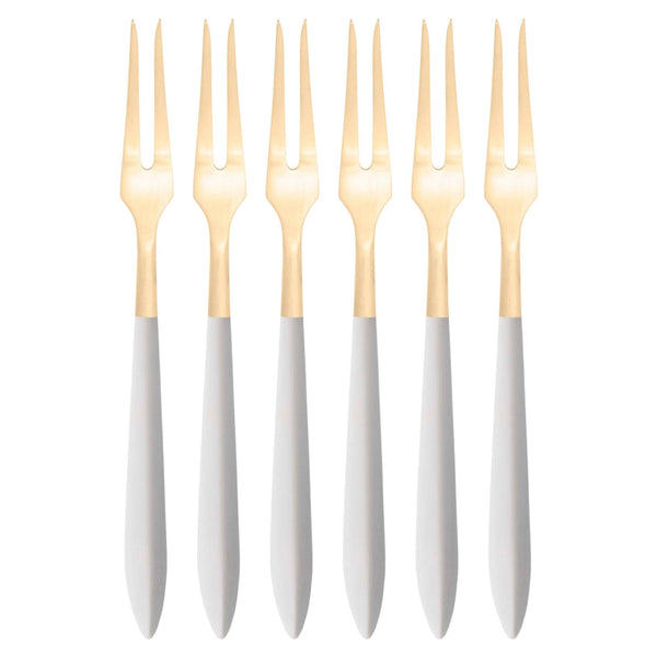 Ares Gold Escargot Fork Set, Ivory — Casa Bugatti