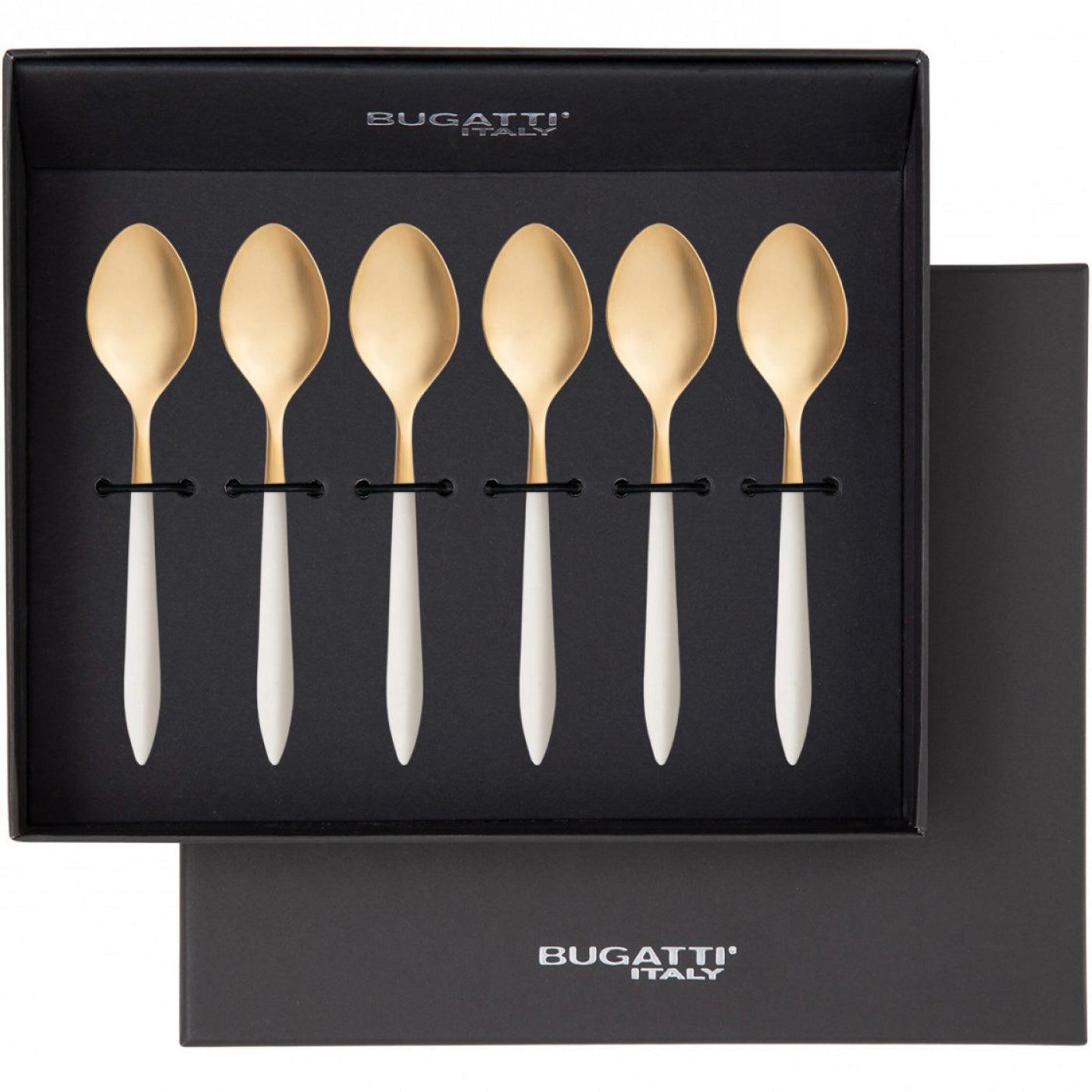 Ares Gold Moka Spoon Set ivory-Casa Bugatti USA