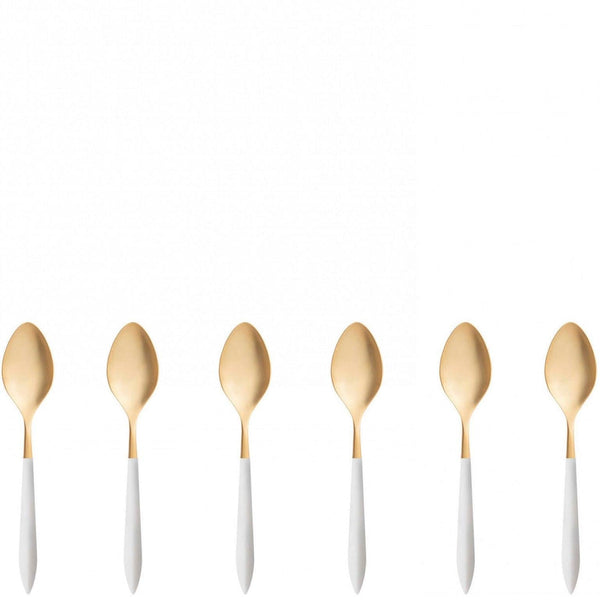 Ares Gold Moka Spoon Set ivory-Casa Bugatti USA