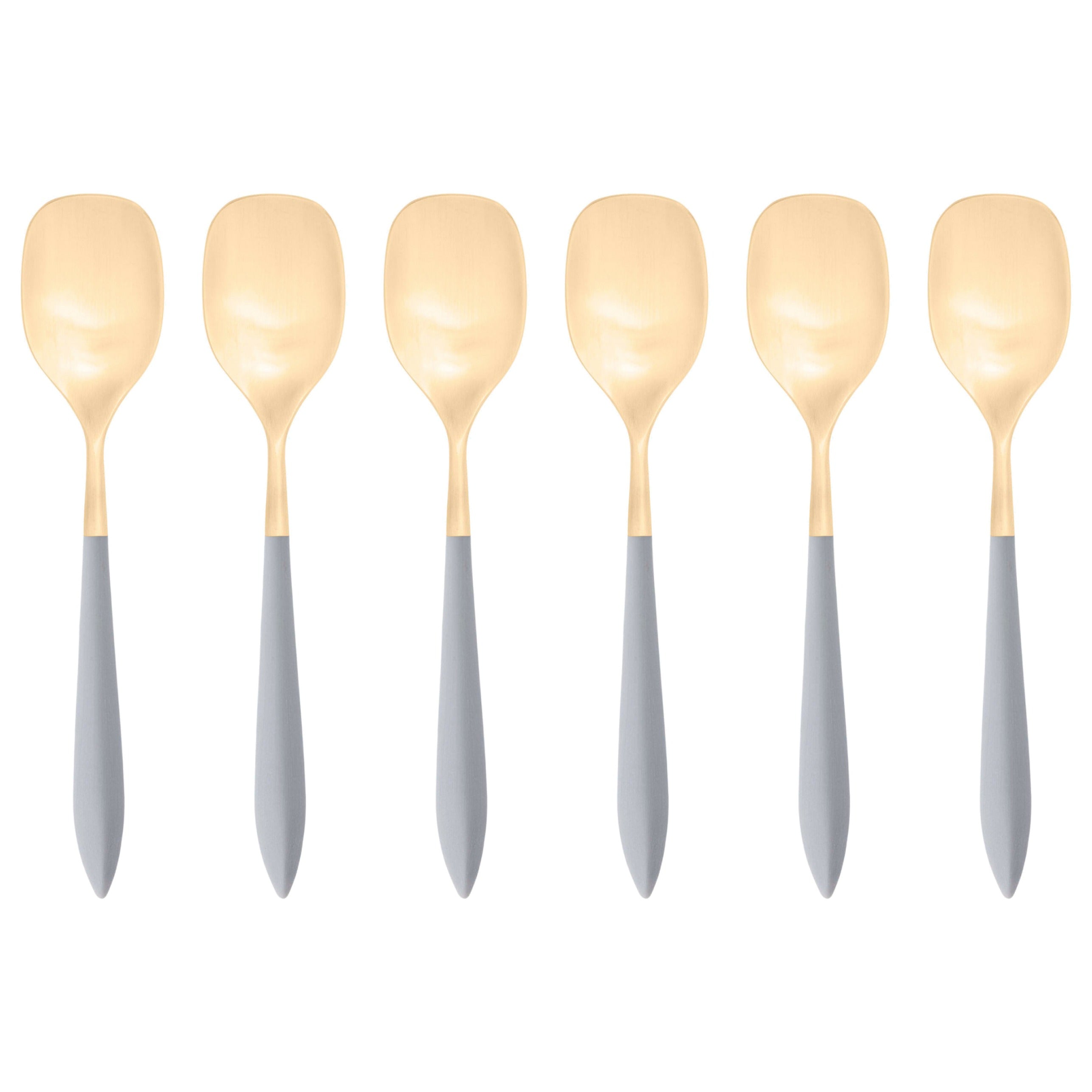 Ares Gold Ice Cream Spoon Set, Gray — Casa Bugatti