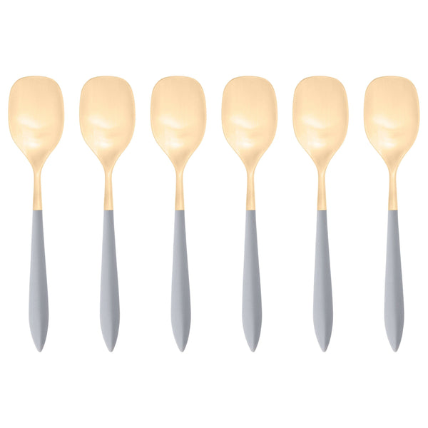 Ares Gold Ice Cream Spoon Set, Gray — Casa Bugatti