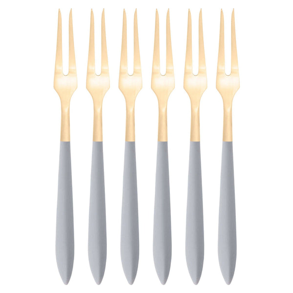 Ares Gold Escargot Fork Set, Gray — Casa Bugatti