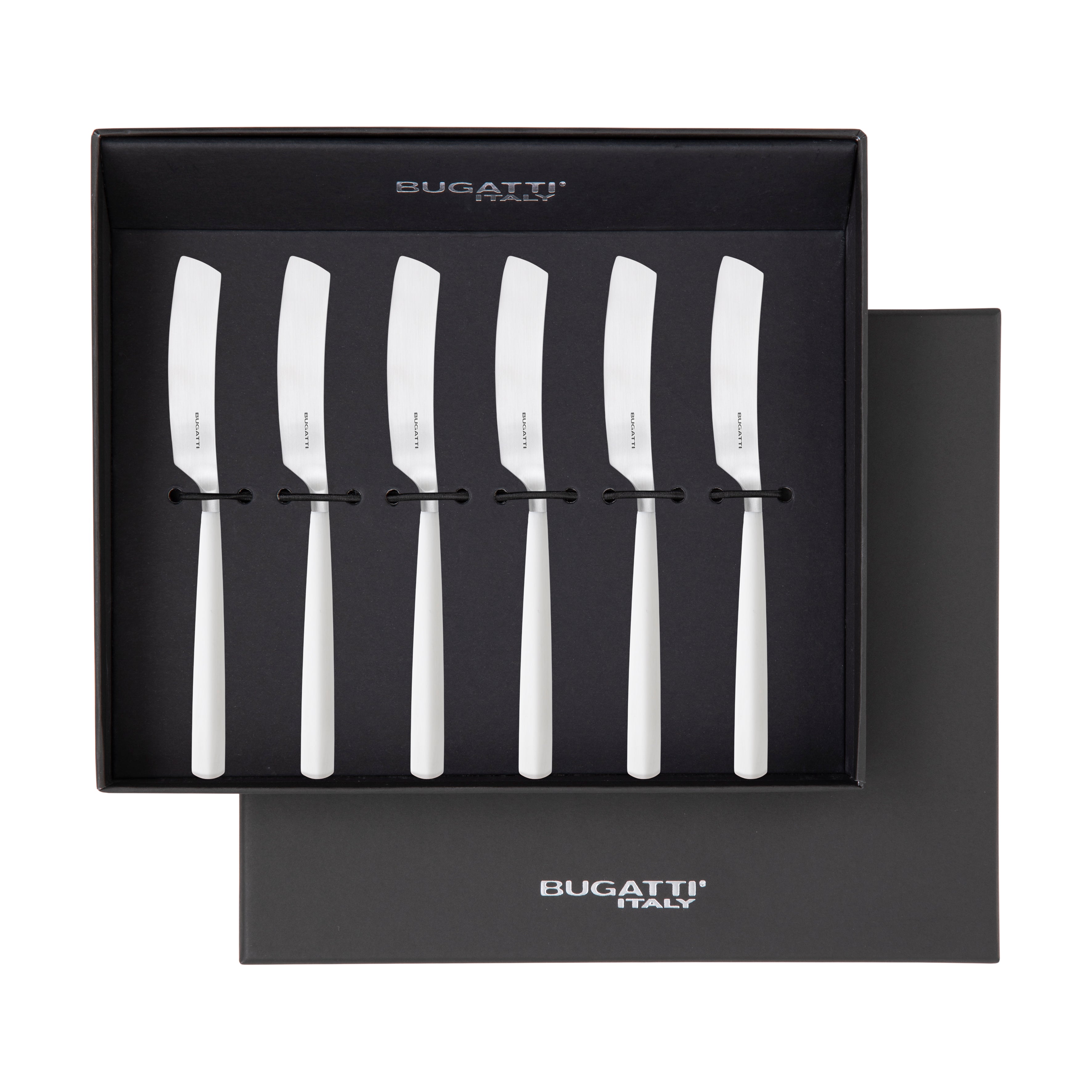 Athena Butter Knife Set, White Matte — Casa Bugatti
