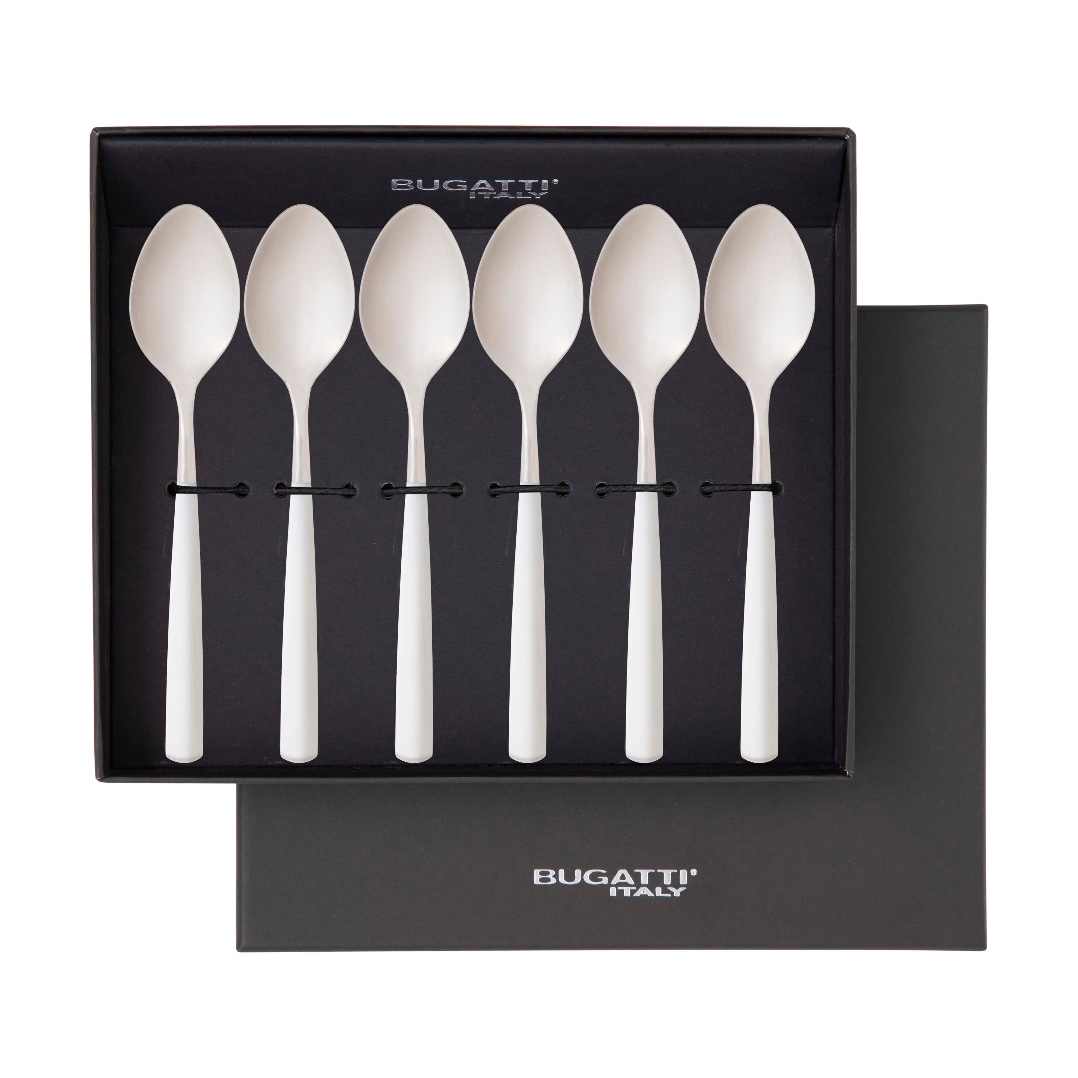 Athena Coffee Spoon Set, Ivory Matte — Casa Bugatti