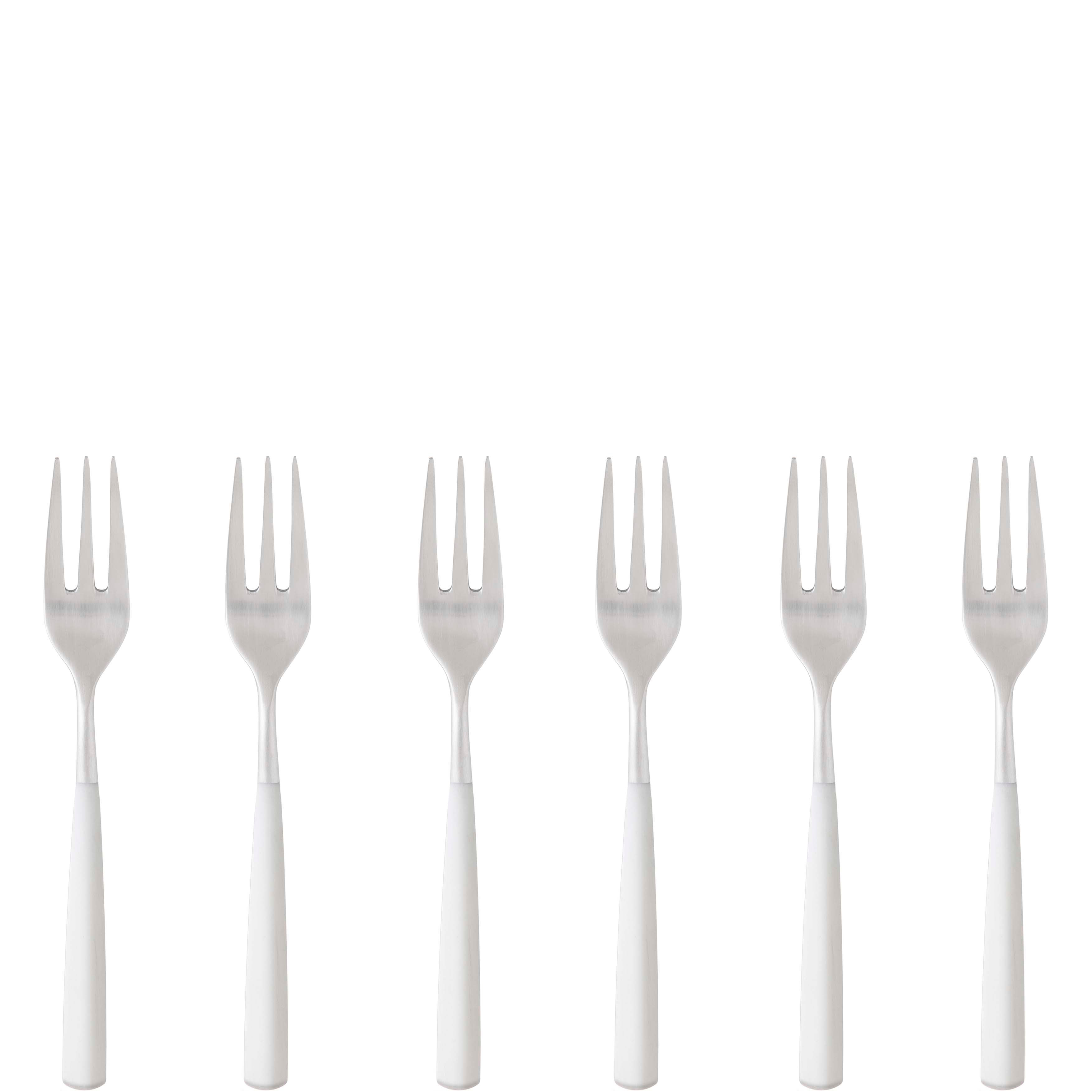 Athena Cocktail Fork Set, Ivory Matte — Casa Bugatti