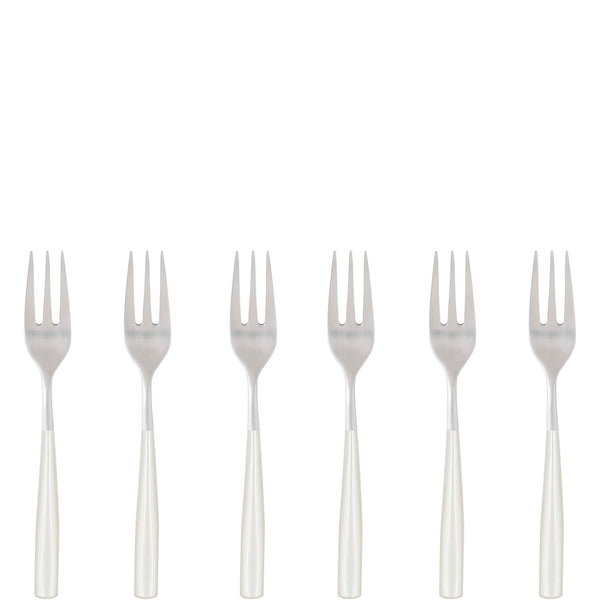 Athena Cocktail Fork Set, Ivory Pearl — Casa Bugatti