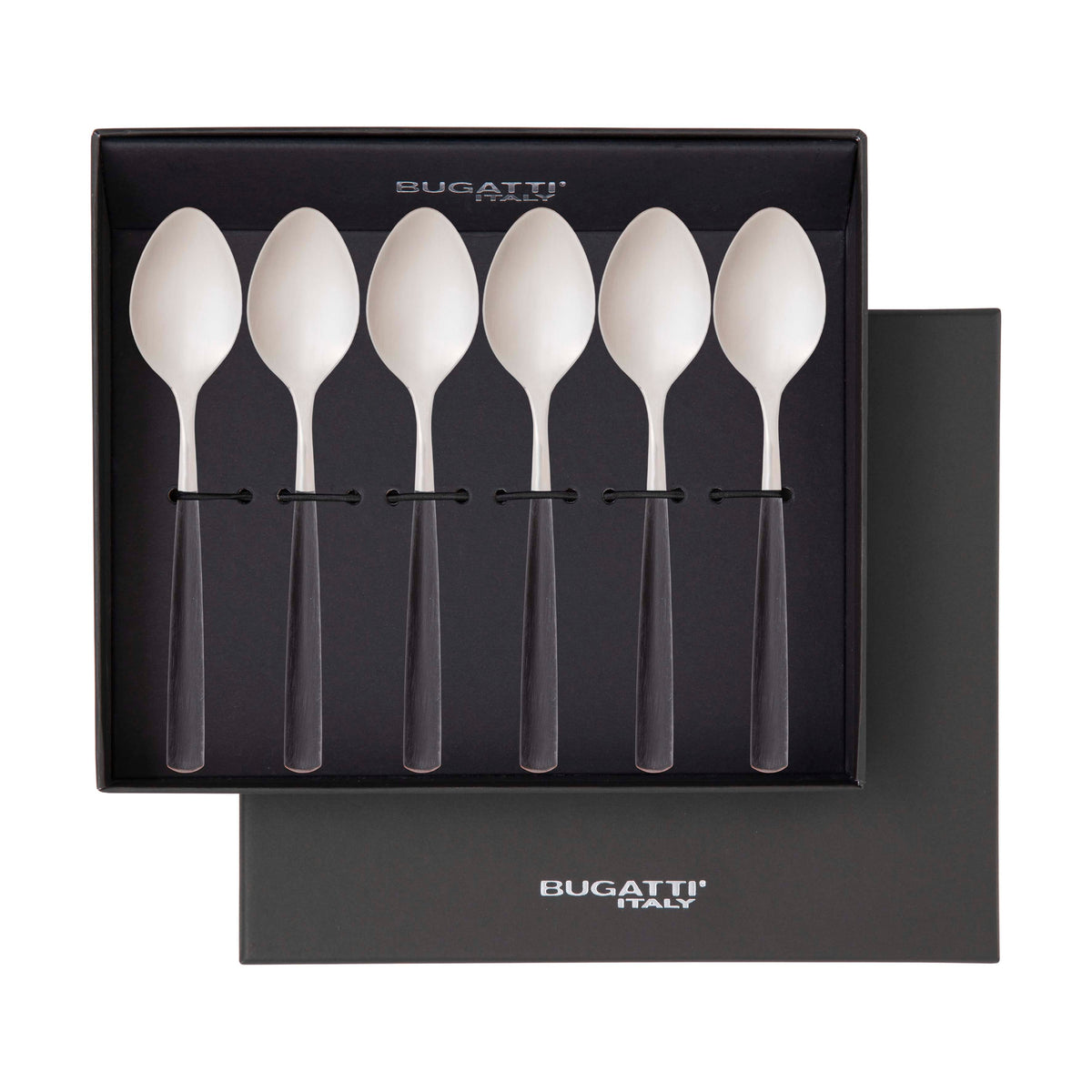 Athena Coffee Spoon Set, Black Matte — Casa Bugatti