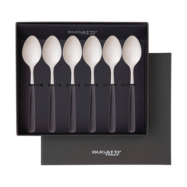 Athena Coffee Spoon Set, Black Matte — Casa Bugatti