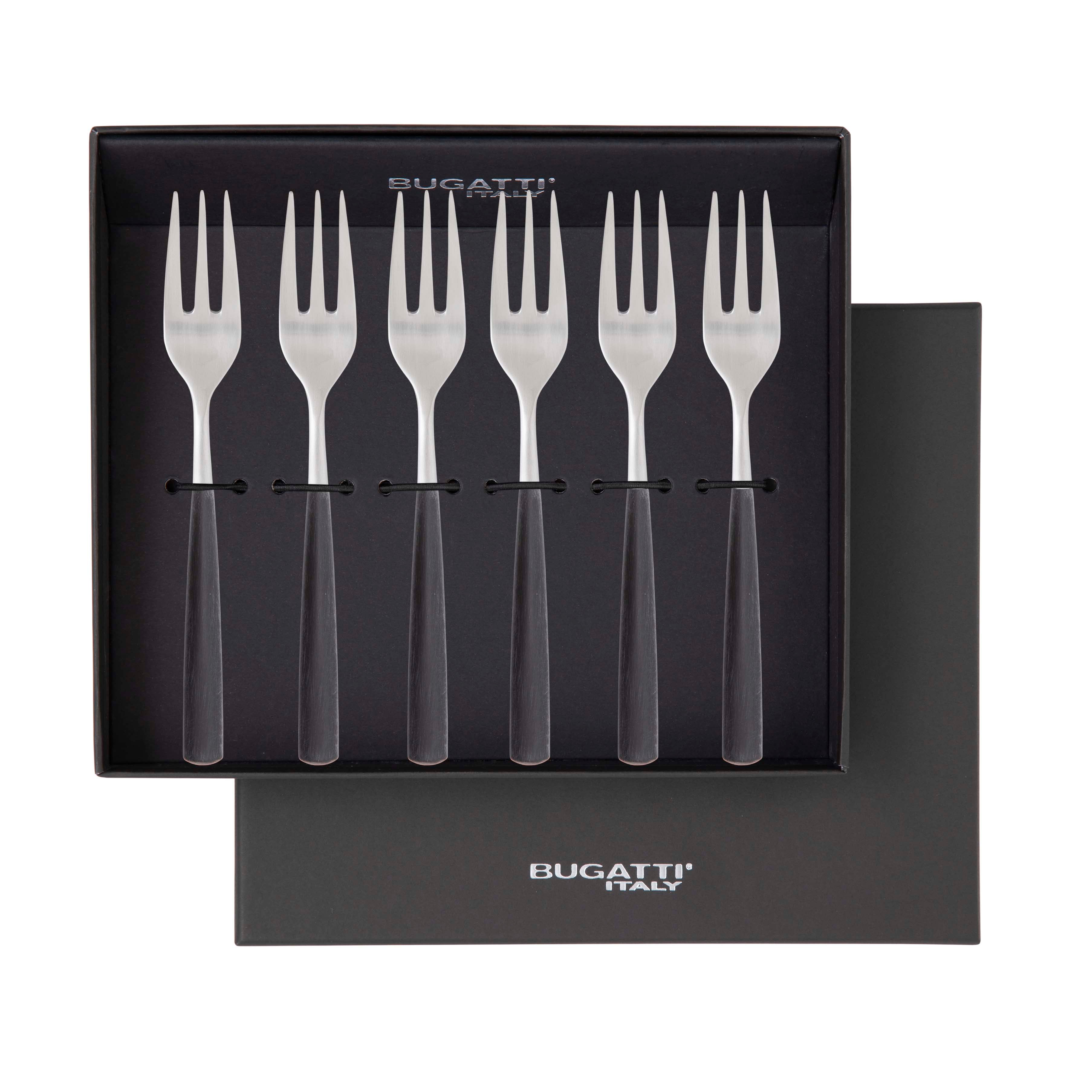 Athena Cocktail Fork Set, Black Matte — Casa Bugatti