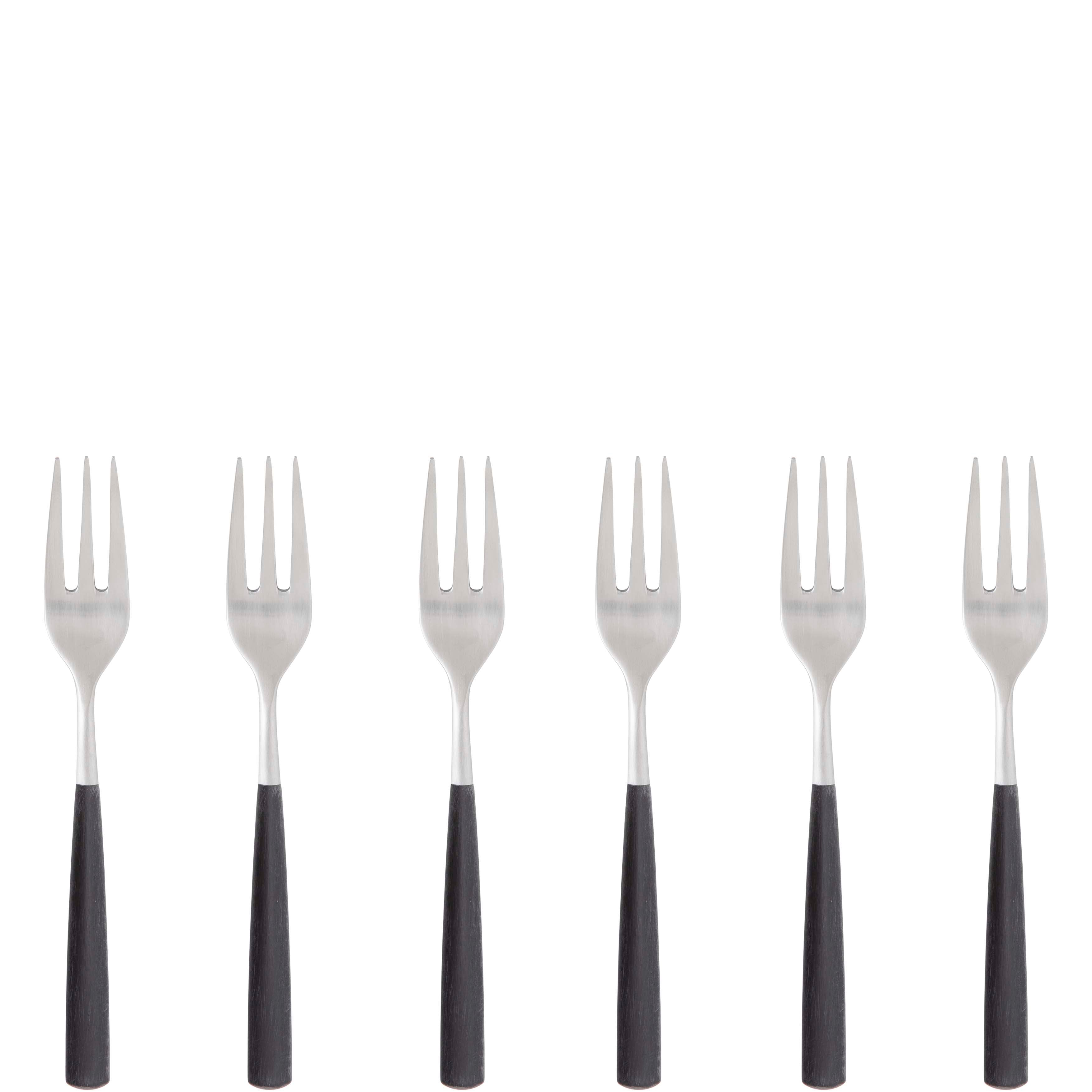 Athena Cocktail Fork Set, Black Matte — Casa Bugatti