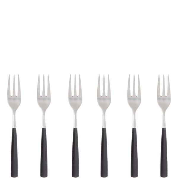 Athena Cocktail Fork Set, Black Matte — Casa Bugatti