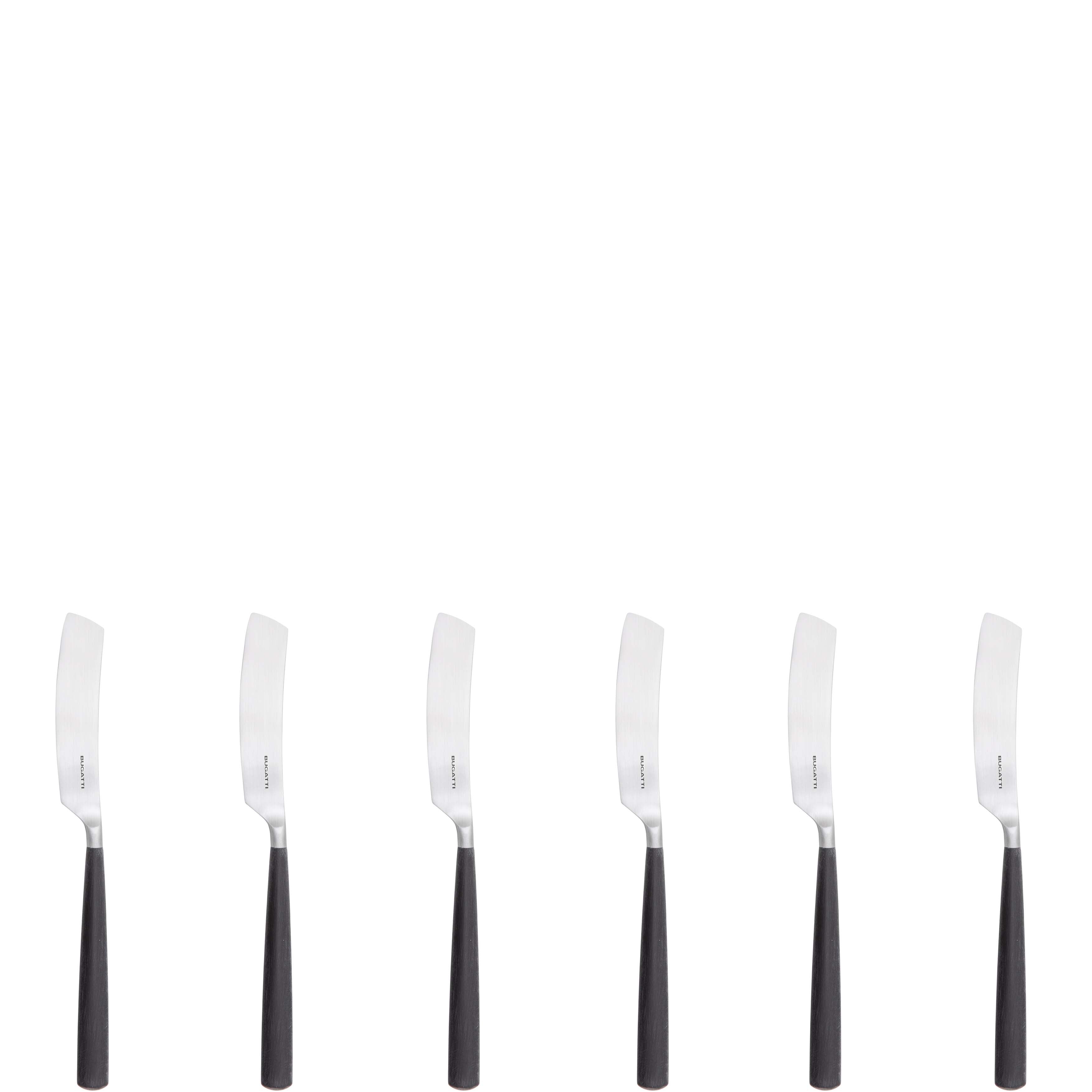 Athena Butter Knife Set, Black Matte — Casa Bugatti