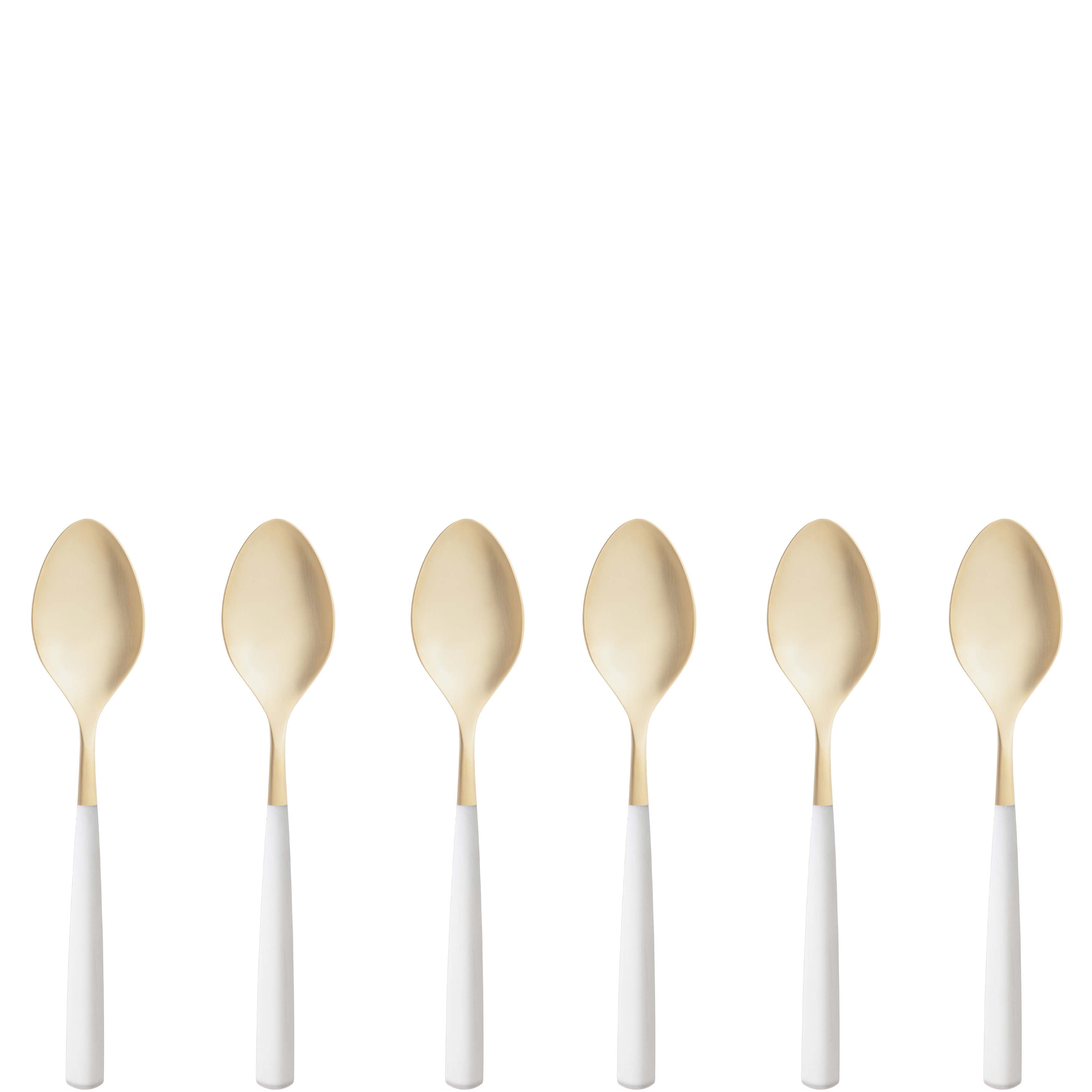 Athena Champagne Coffee Spoon Set, Ivory Matte — Casa Bugatti