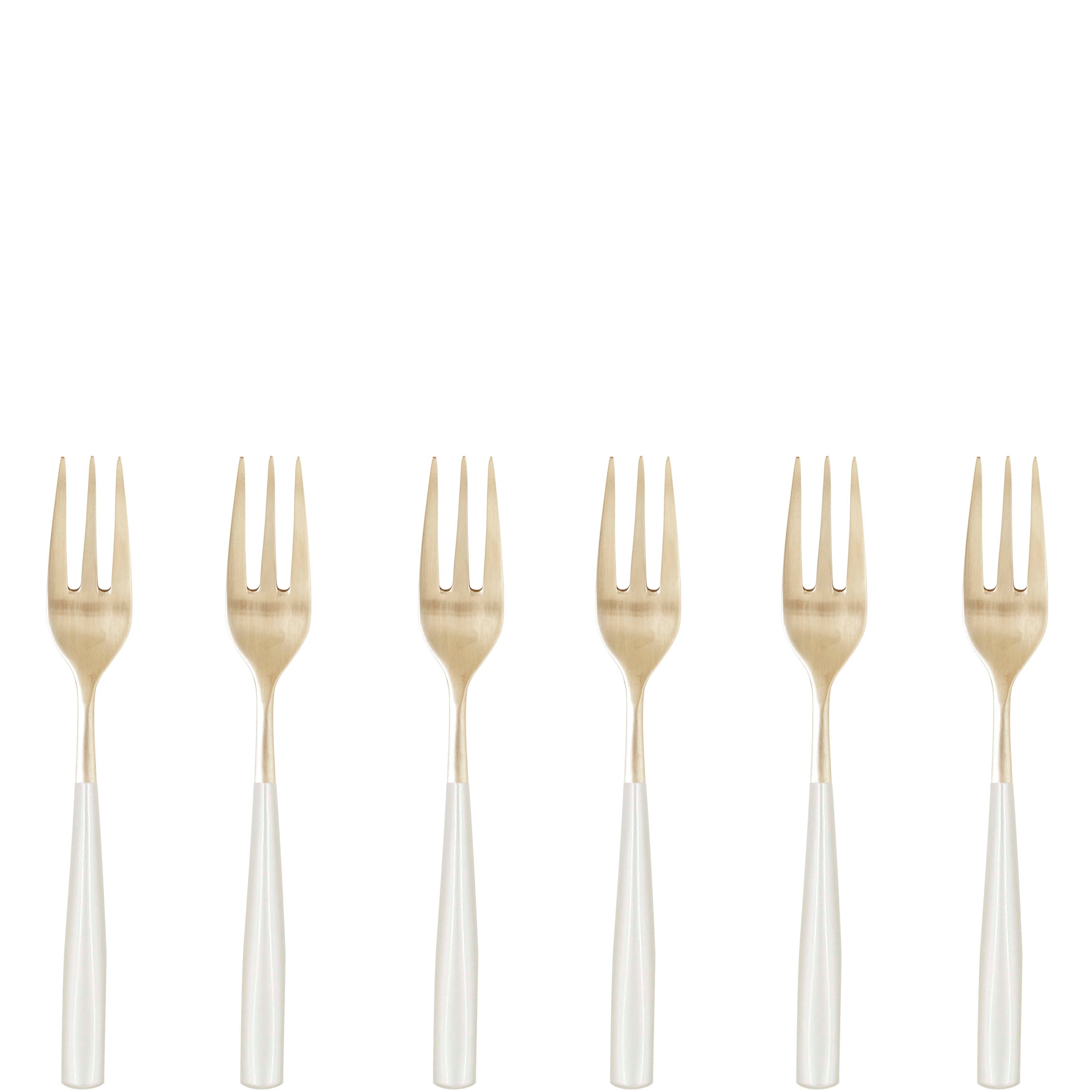 Athena Champagne Cocktail Fork Set, Ivory Pearl — Casa Bugatti