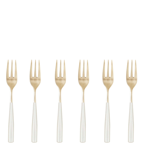 Athena Champagne Cocktail Fork Set, Ivory Pearl — Casa Bugatti