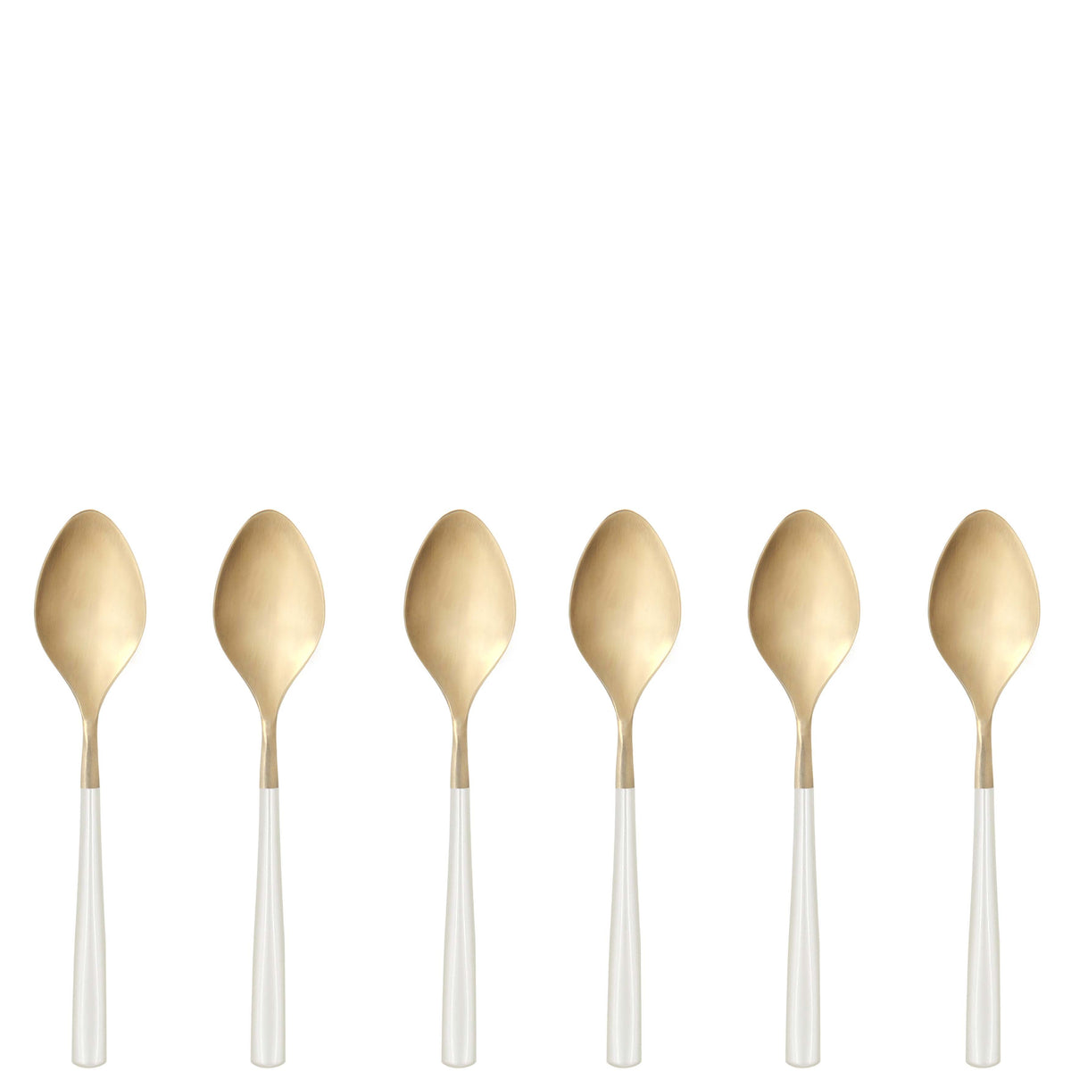 Athena Gold Coffee Spoon Set, Ivory Pearl — Casa Bugatti