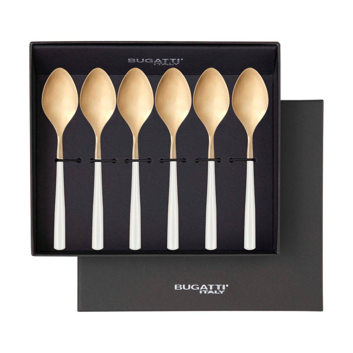 Athena Gold Coffee Spoon Set, Ivory Pearl — Casa Bugatti