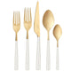 Athena Gold 5 Piece Place Setting - Ivory Pearl