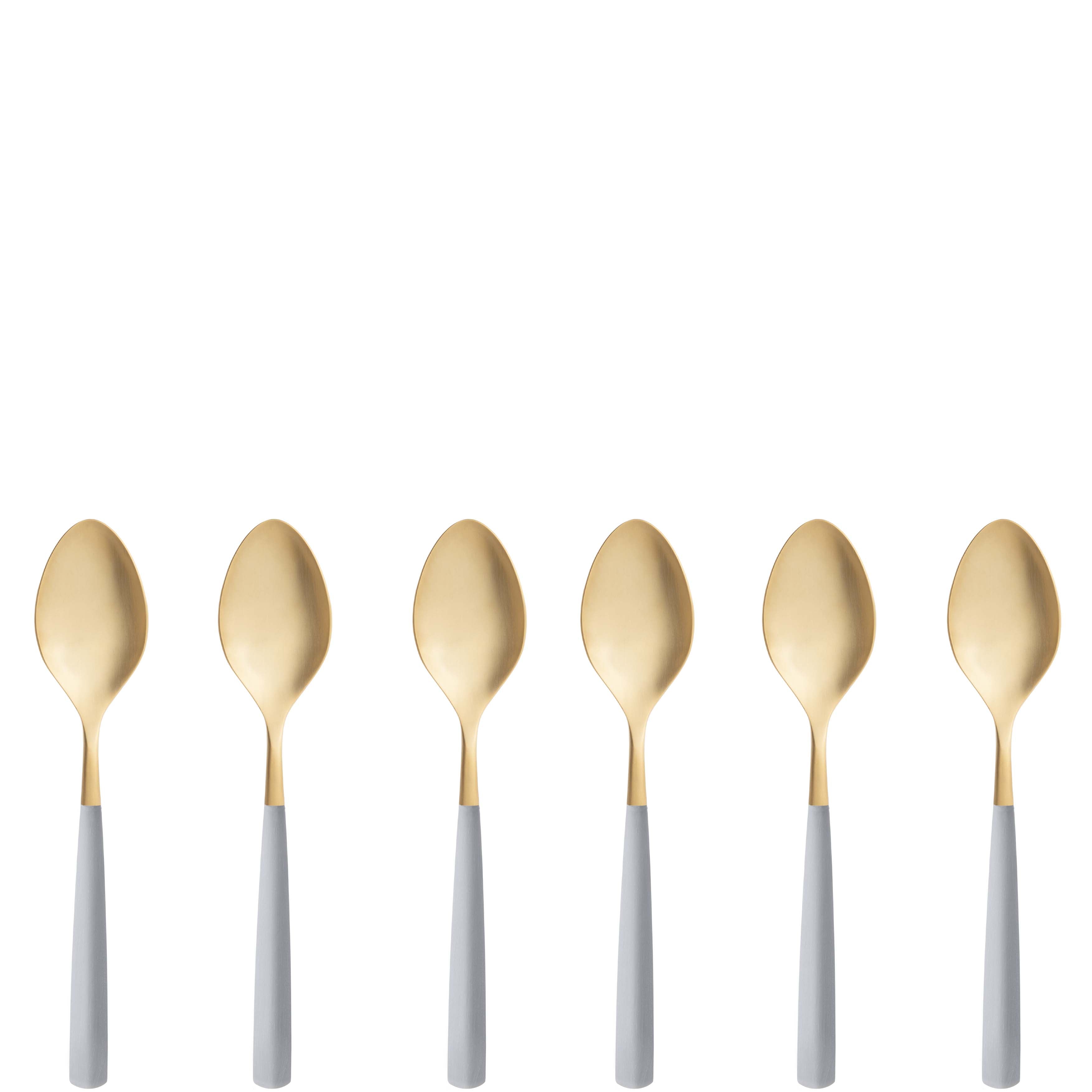 Athena Gold Coffee Spoon Set, Gray Matte — Casa Bugatti