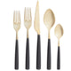 Athena Champagne 5 Piece Place Setting - Black Matte