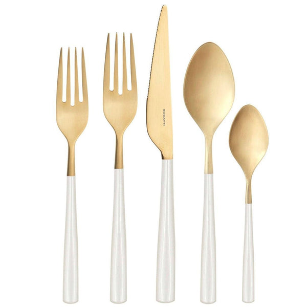 Athena Gold 5 Piece Place Setting - Ivory Pearl