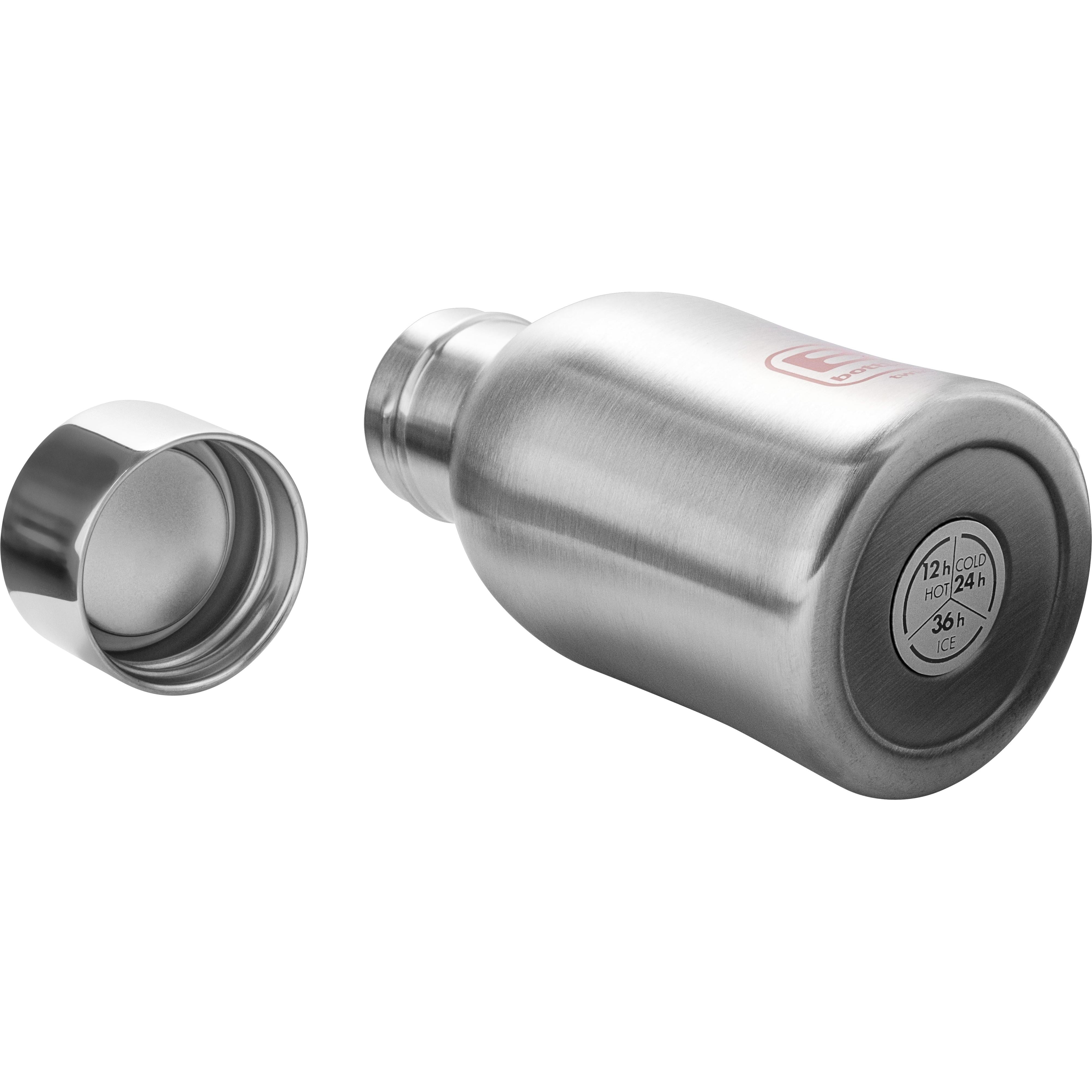 B Bottle  Twin 250 ml / 8.4 fl. oz  Steel Brushed-Casa Bugatti USA