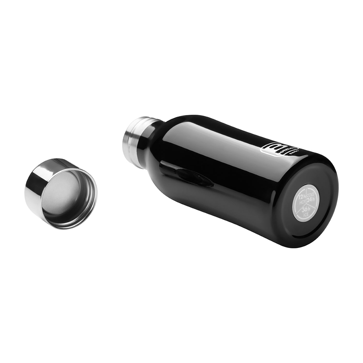 B Bottle  Twin 350 ml / 11.8 fl. oz  Black Piano Bright Diamond Coating-Casa Bugatti USA