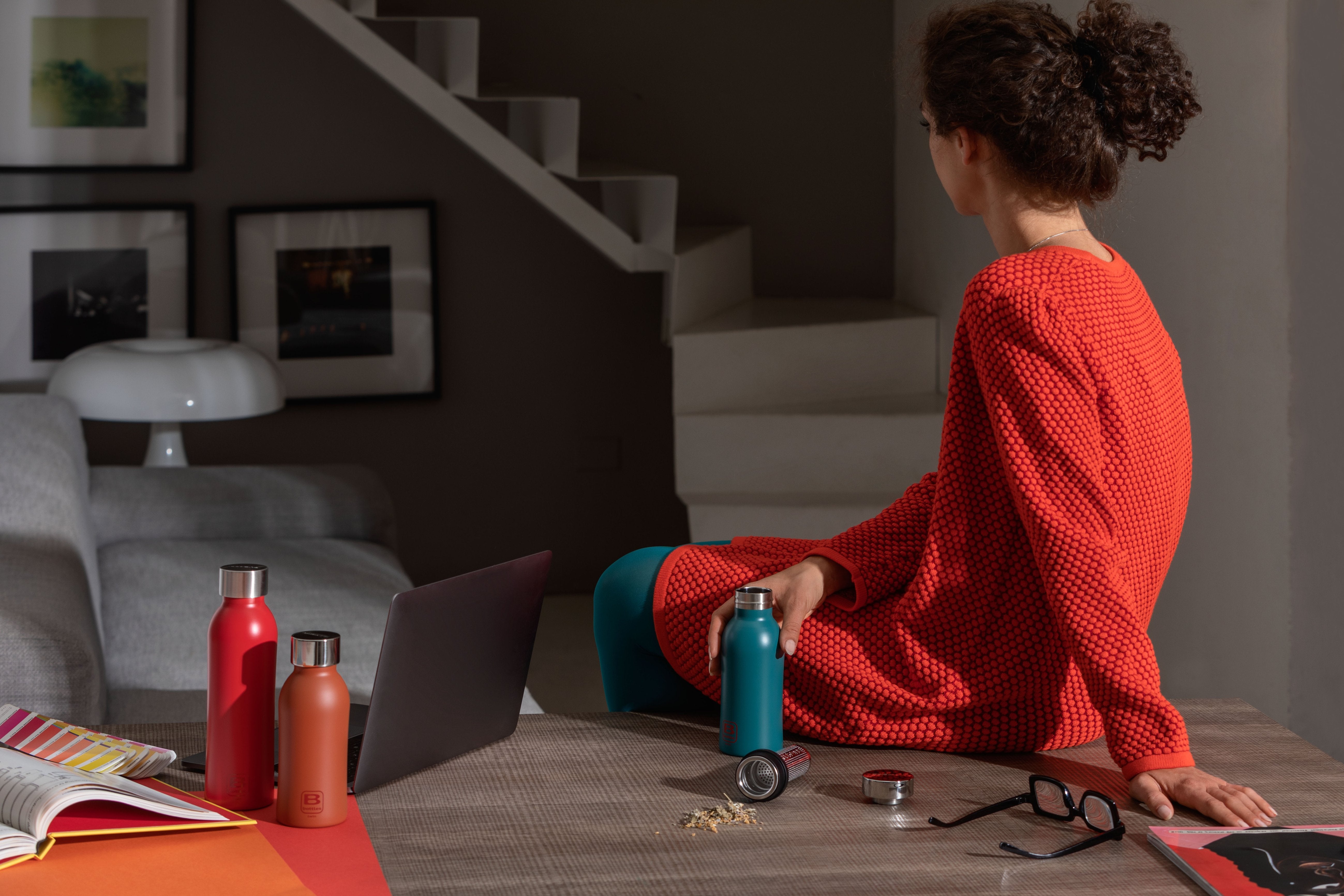 B Bottle  Twin 350 ml / 11.8 fl. oz  Potter'S Clay-Casa Bugatti USA